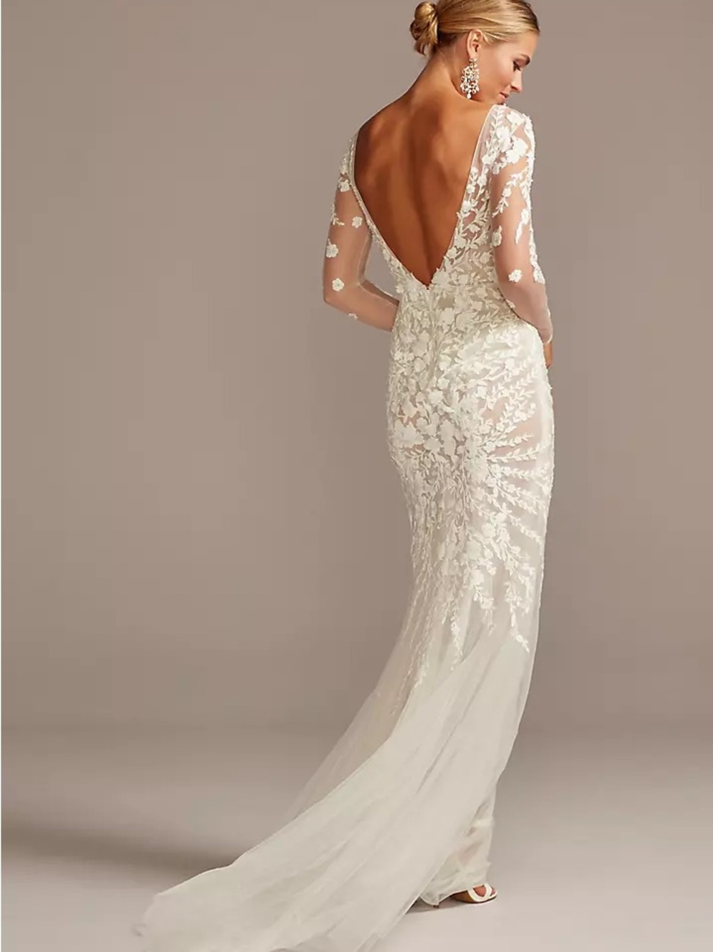 Galina Signature - Embroidered Illusion Bodysuit Wedding Dress & optional skirt - Picture 7 of 15